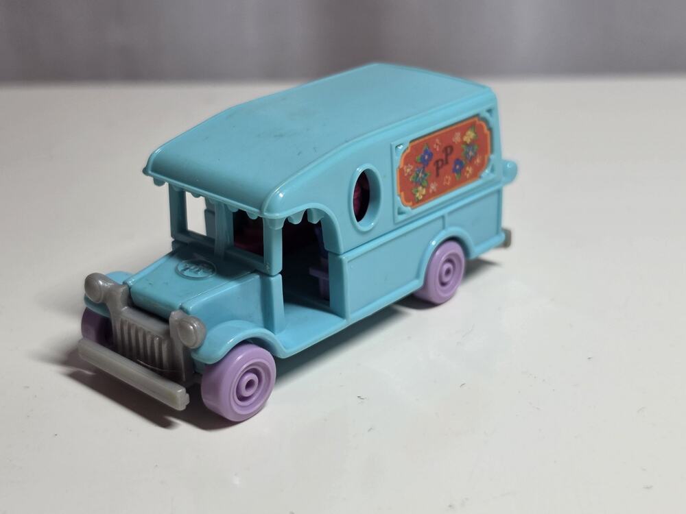Polly Pocket 90s Vintage Flower Cafe on the Go Compact Vehicle